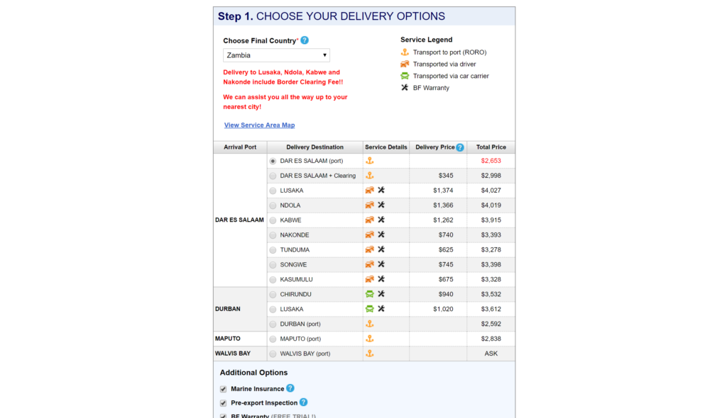 BE FORWARD - Shipping Information