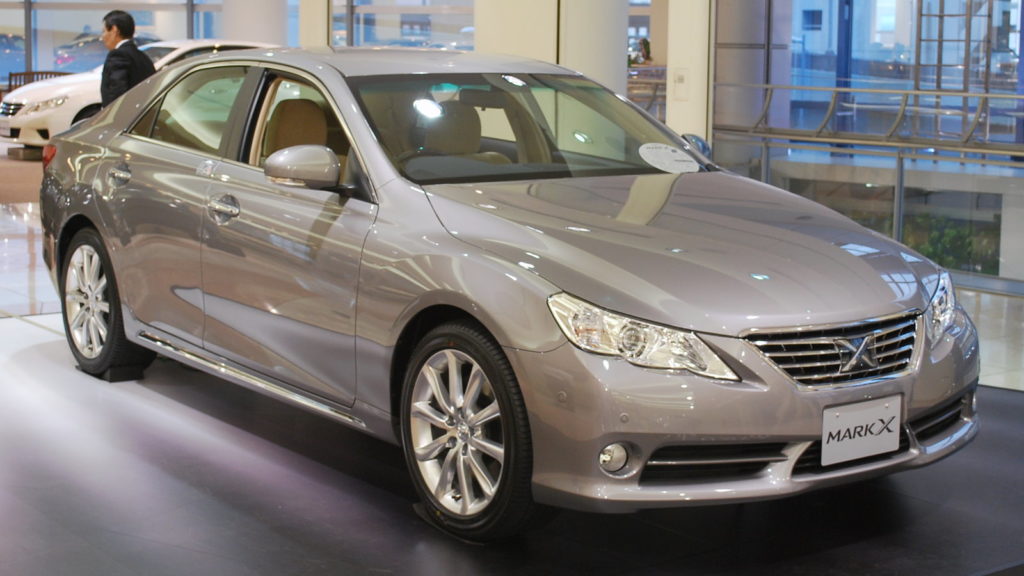 A Toyota Mark X, similar to those offered from online used Japanese car dealer BE FORWARD.