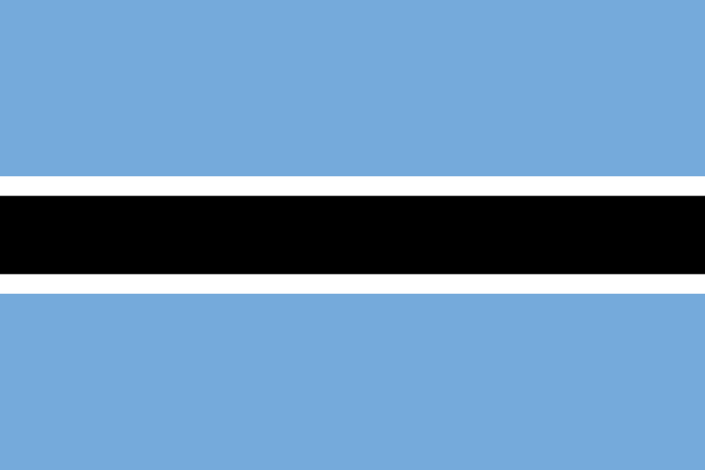 The flag of Botswana