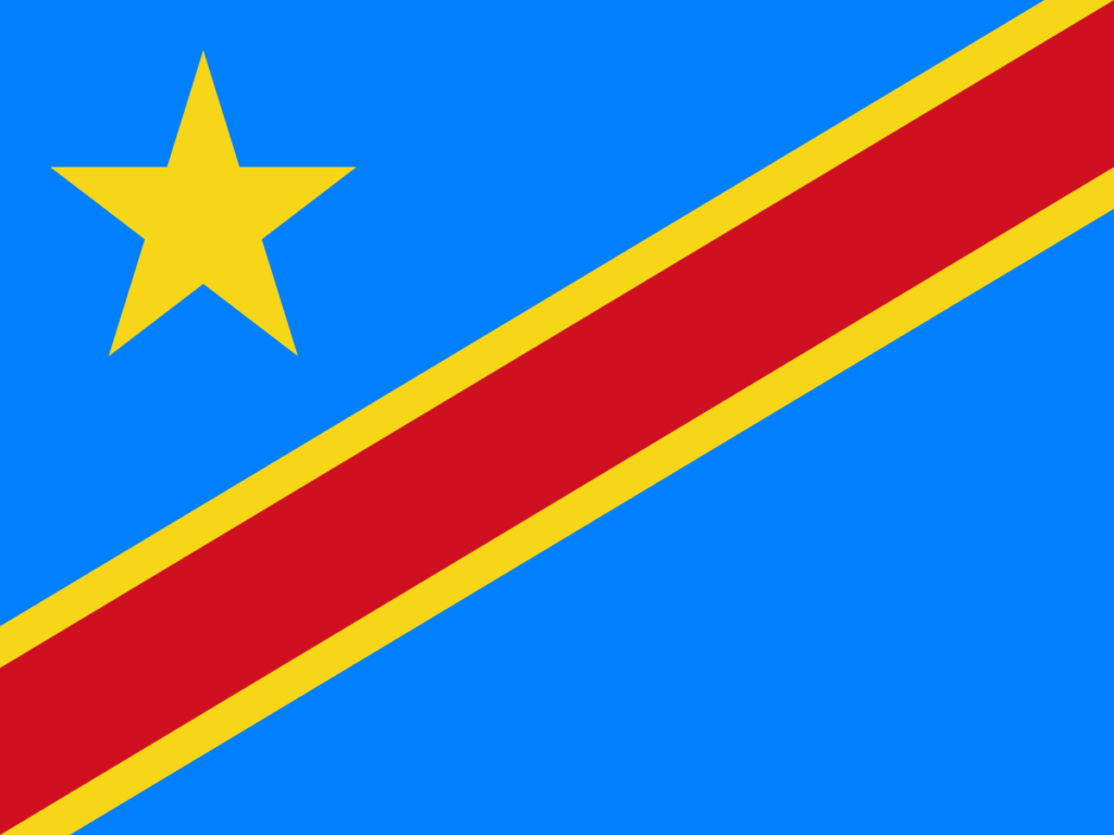 The flag of the DRC