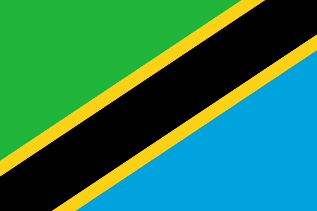 The flag of Tanzania