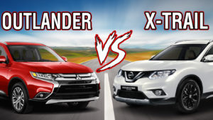 Mitsubishi Outlander Nissan X-Trail SUV comparison