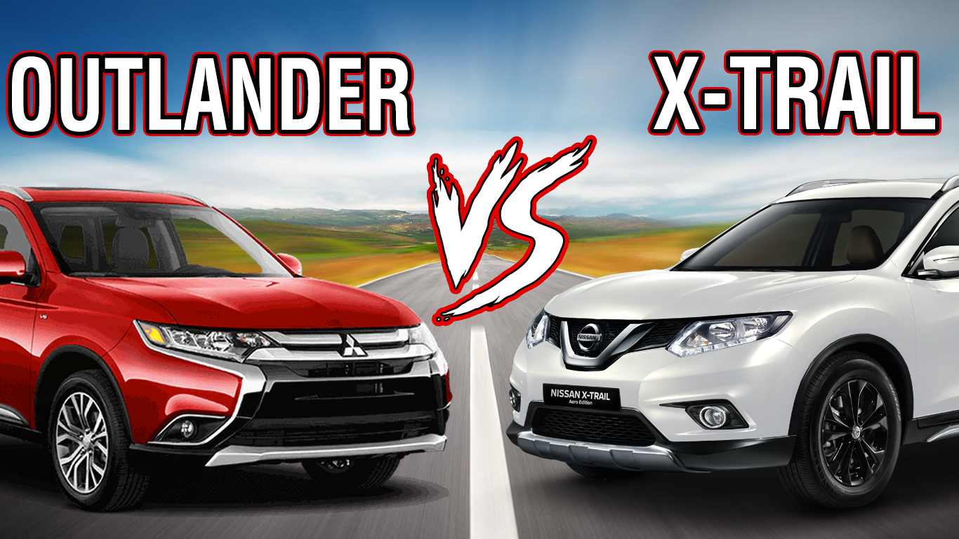 Mitsubishi Outlander Nissan X-Trail SUV comparison